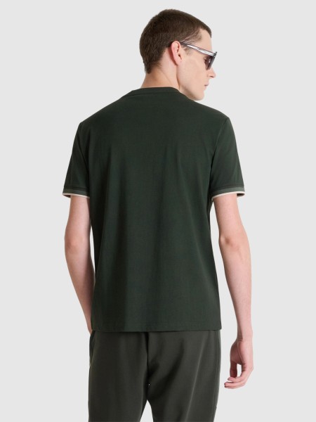 T-Shirt Antony Morato Homem  Regular  Fit In Soft Jersey Cotton Fabric  With Rib On Cuffs And Foam L