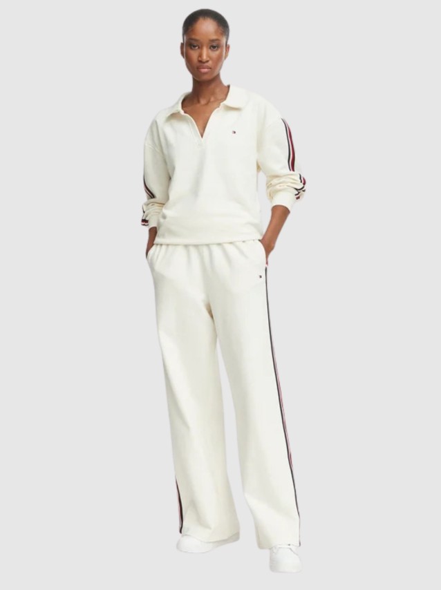 Cal�as Tommy Hilfiger Mulher Wide Leg Jogger