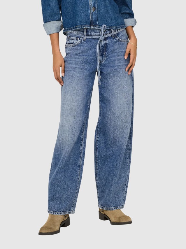 Jeans Only Mulher Onlgianna Mw Straight Dnm Dot596 Noos
