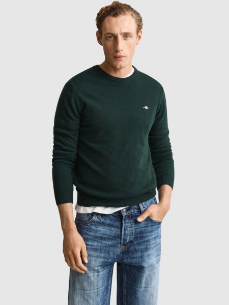 Camisola Gant Homem Superfine Lambswool C-Neck Camisola Gant Homem Superfine Lambswool C-Neck