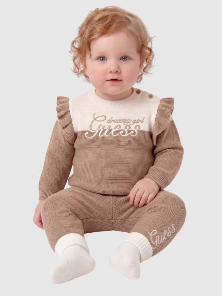 2 Pe�as Guess Menina Set: Ls Sweater + Sweater Pant