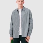 Camisa Lacoste Homem Casual Shirts Male Adult Woven