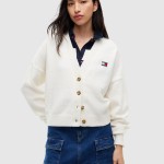 Casaco Tommy Jeans Mulher Tjw Fluffy Badge Cardigan Ext