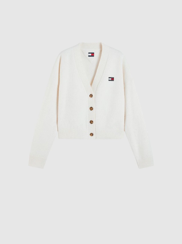 Casaco Tommy Jeans Mulher Tjw Fluffy Badge Cardigan Ext