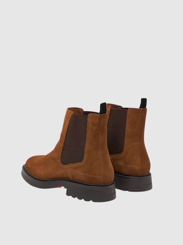 Bota Tommy Hilfiger Homem Corporate Casual Suede Chelsea