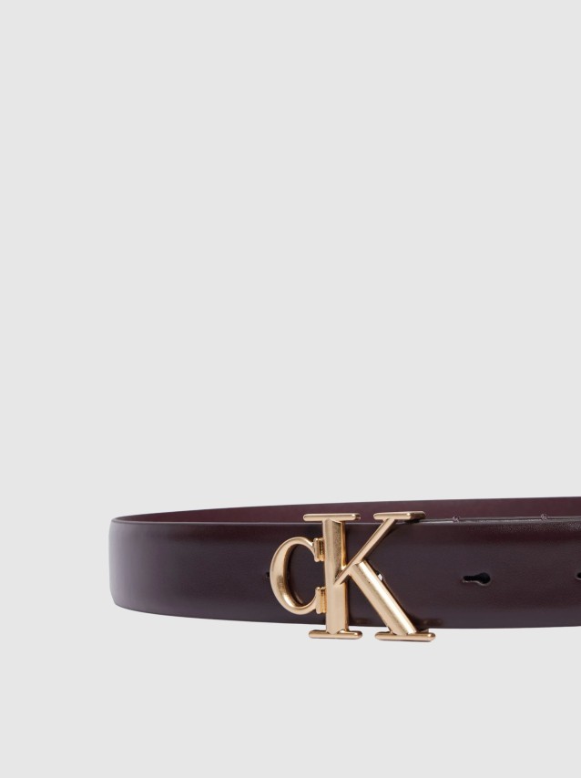 Cinto Calvin Klein Mulher Round Ck Buckle 30Mm Belt Smooth