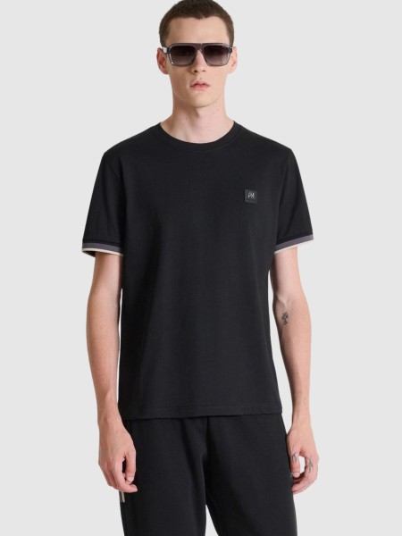 T-Shirt Antony Morato Homem  Regular  Fit In Soft Jersey Cotton Fabric  With Rib On Cuffs And Foam L