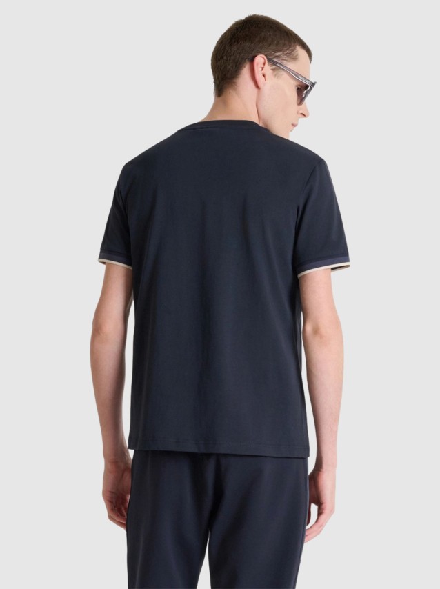T-Shirt Antony Morato Homem  Regular  Fit In Soft Jersey Cotton Fabric  With Rib On Cuffs And Foam L