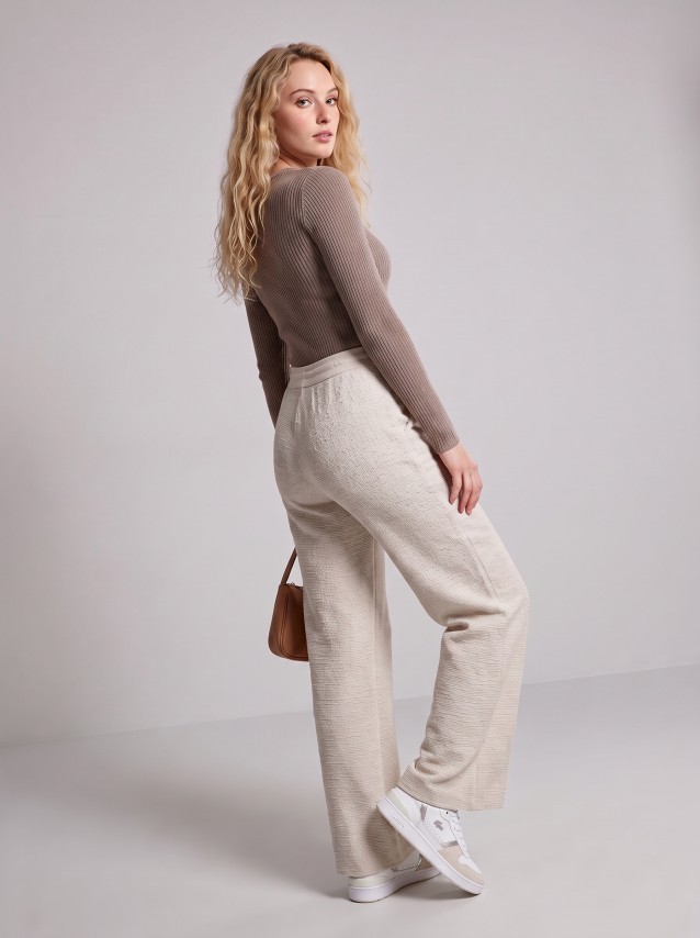 Cal�as Guess Mulher Jole Wide Leg Pant