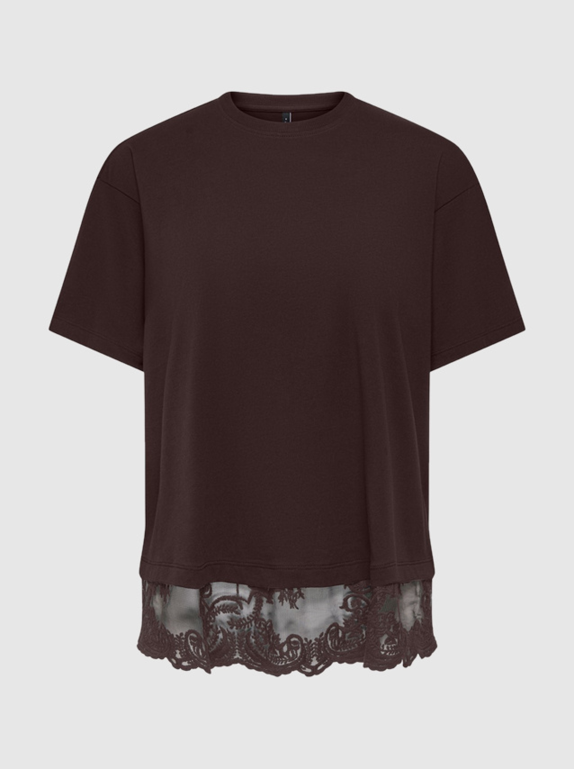 T-Shirt Only Mulher Onlvivvi S/s Lace Bottom Top Jrs Noos