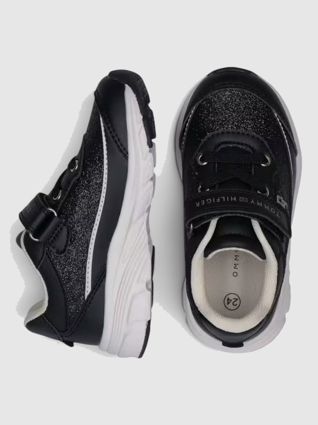 Sapatilha Tommy Hilfiger Menina Low Cut Lace-Up/velcro Sneaker Blac