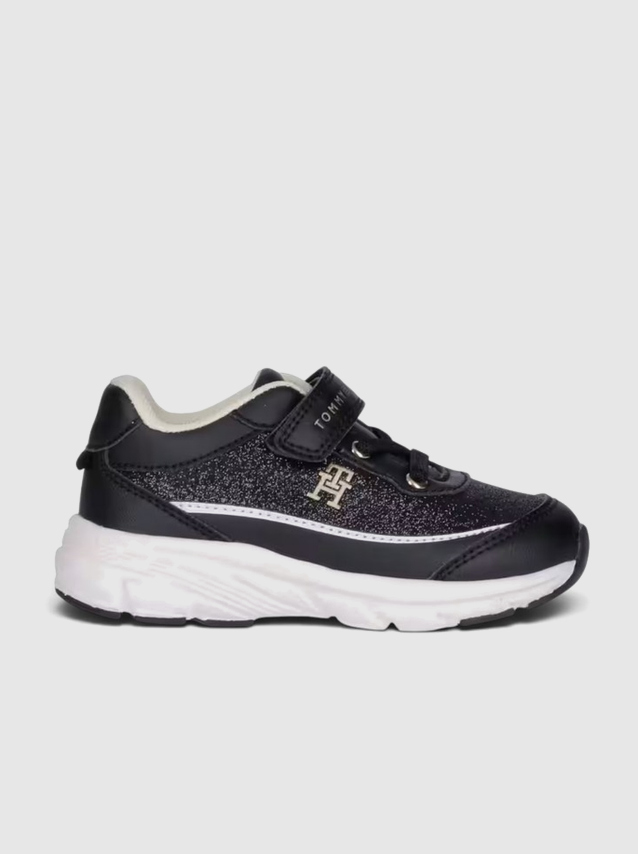Sapatilha Tommy Hilfiger Menina Low Cut Lace-Up/velcro Sneaker Blac