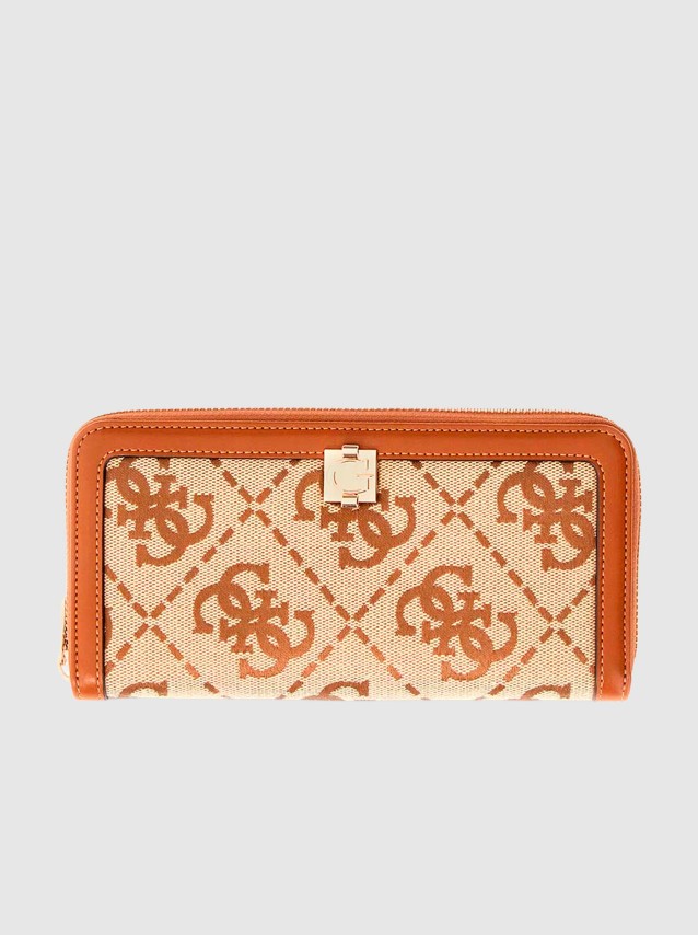 Carteira Guess Mulher Audrey Logo Slg Lrg Zip Around