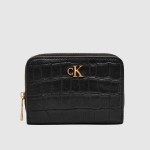Carteira Calvin Klein Mulher Ck Croc Medium Flap Zip Around