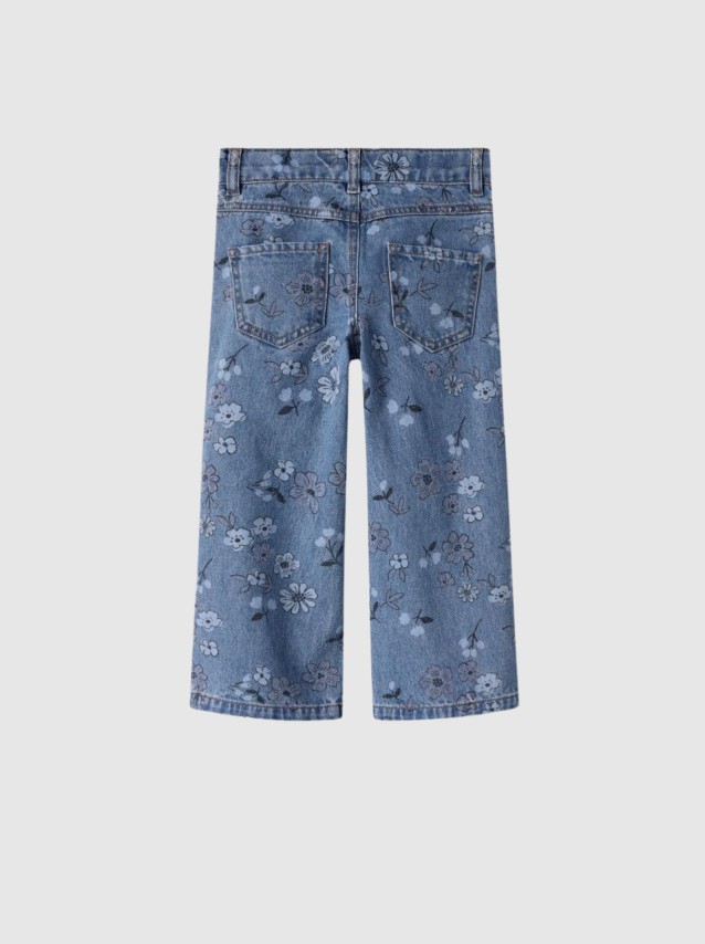 Jeans Name It Menina Nmfrose Wide Aop Jeans 2633-Im