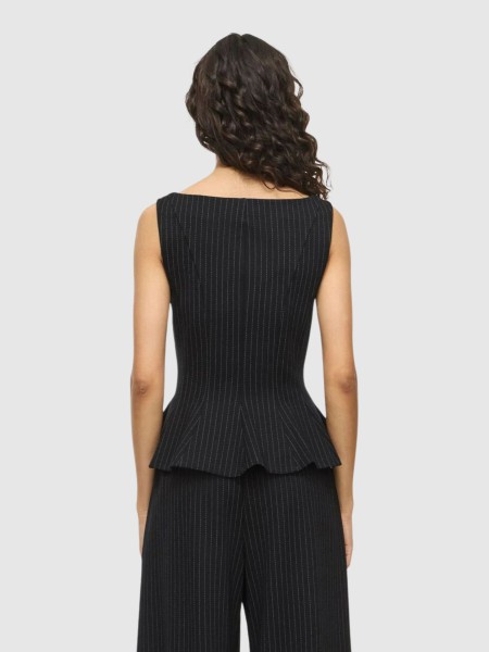 Top Vila Mulher Vimastriba Boat Neck L/s Top