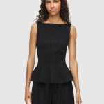 Top Vila Mulher Vimastriba Boat Neck L/s Top
