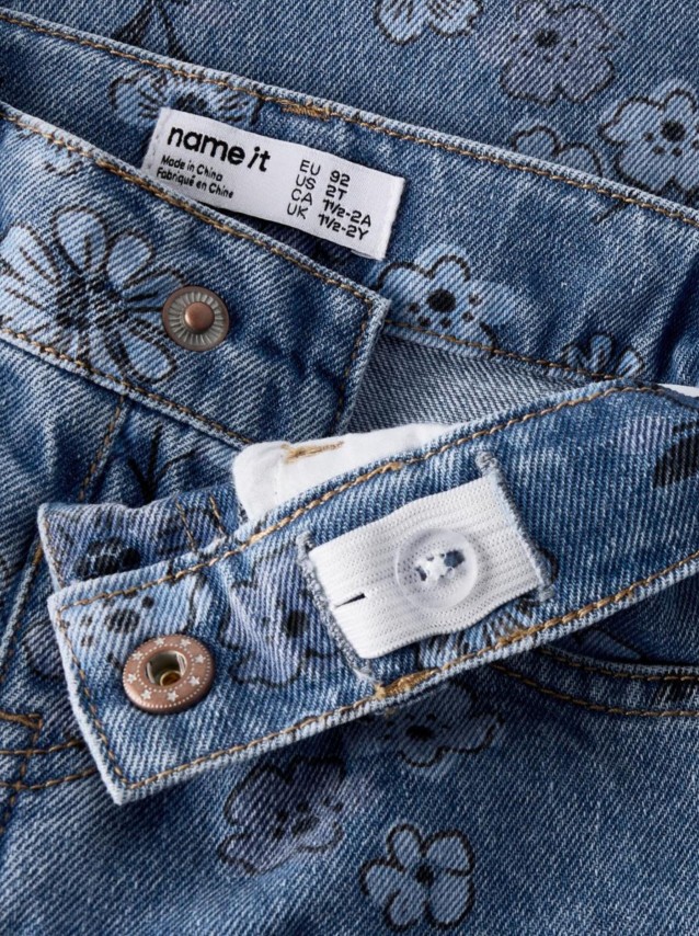 Jeans Name It Menina Nmfrose Wide Aop Jeans 2633-Im