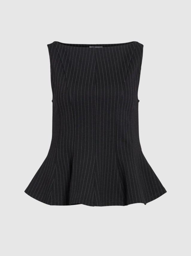 Top Vila Mulher Vimastriba Boat Neck L/s Top