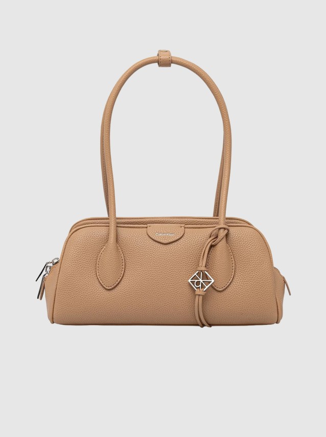 Mala Calvin Klein Mulher Emblem Trio Pebble Shoulder Bag