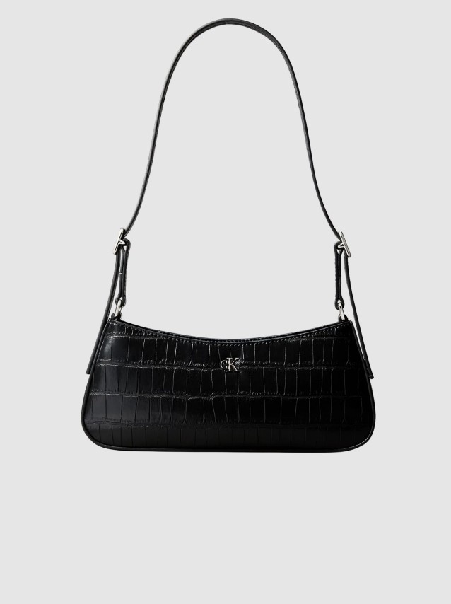 Mala Calvin Klein Mulher Ck Croc Small Shoulder Bag