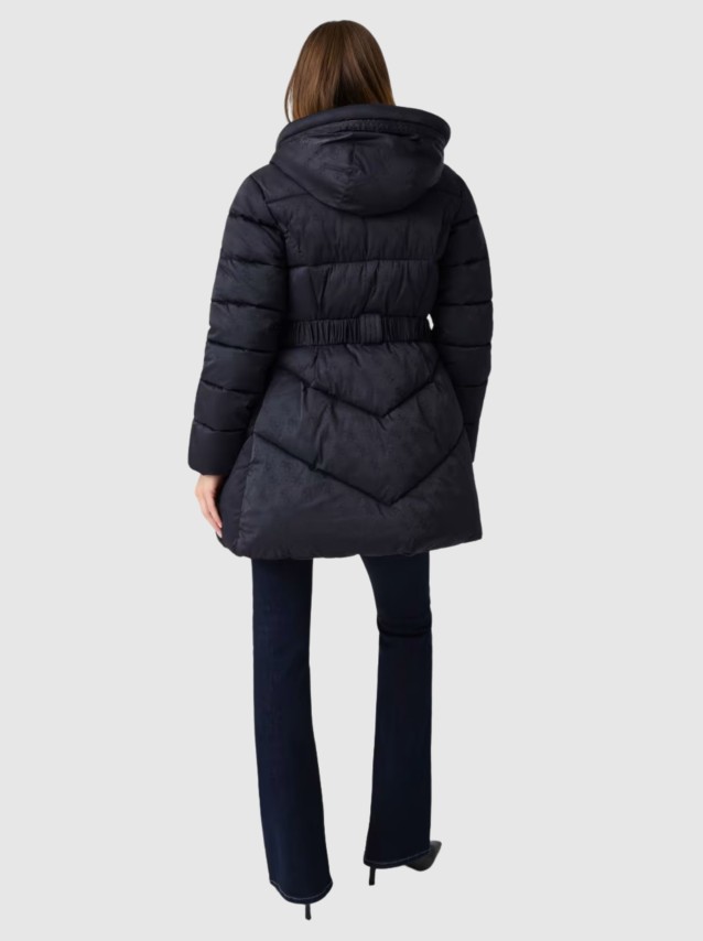 Kispo Guess Mulher New Imma Logo Midi Puffer