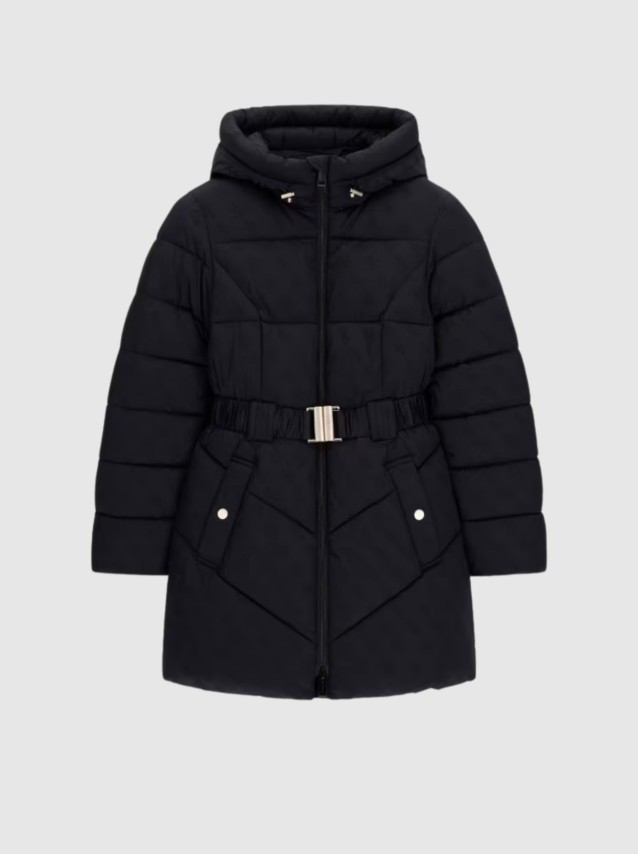 Kispo Guess Mulher New Imma Logo Midi Puffer