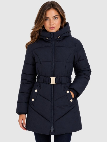 Kispo Guess Mulher New Imma Logo Midi Puffer