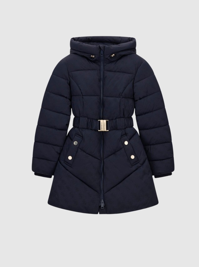 Kispo Guess Mulher New Imma Logo Midi Puffer