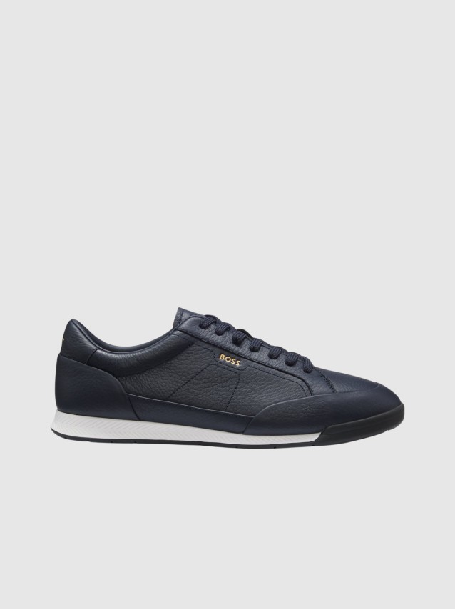Sapatilha Boss Homem Leather Cow (10283653)