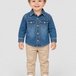 Camisa Menino Lw-L/s Woven Top Levis