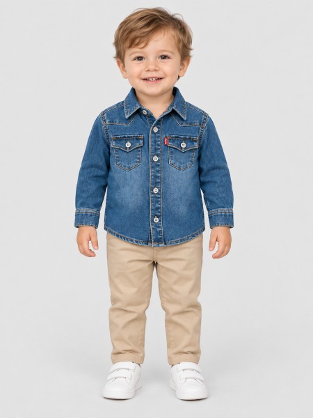 Camisa Menino Lw-L/s Woven Top Levis Camisa Menino Lw-L/s Woven Top Levis