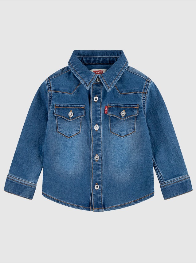 Camisa Menino Lw-L/s Woven Top Levis