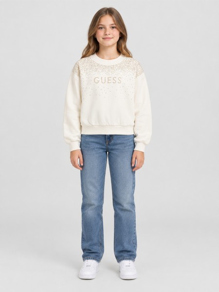 Sweatshirt Guess Menina Relaxed Baby Ls Active Top Sweatshirt Guess Menina Relaxed Baby Ls Active Top