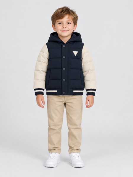 Kispo Guess Menino Hooded Ls Padded Jacket W/zip Kispo Guess Menino Hooded Ls Padded Jacket W/zip