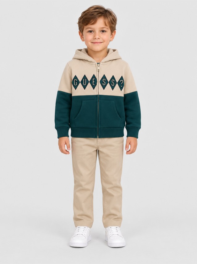 Casaco Guess Menino Hooded Ls Active Top W/zip