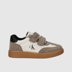 Sapatilha Calvin Klein Menino Low Cut Velcro Sneaker Taupe/off Wh