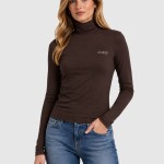 Camisola Guess Mulher Greta High Neck Ls Knit Top