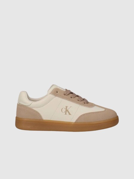 Sapatilha Calvin Klein Menina Low Cut Lace-Up Sneaker Nude/milk Sapatilha Calvin Klein Menina Low Cut Lace-Up Sneaker Nude/milk