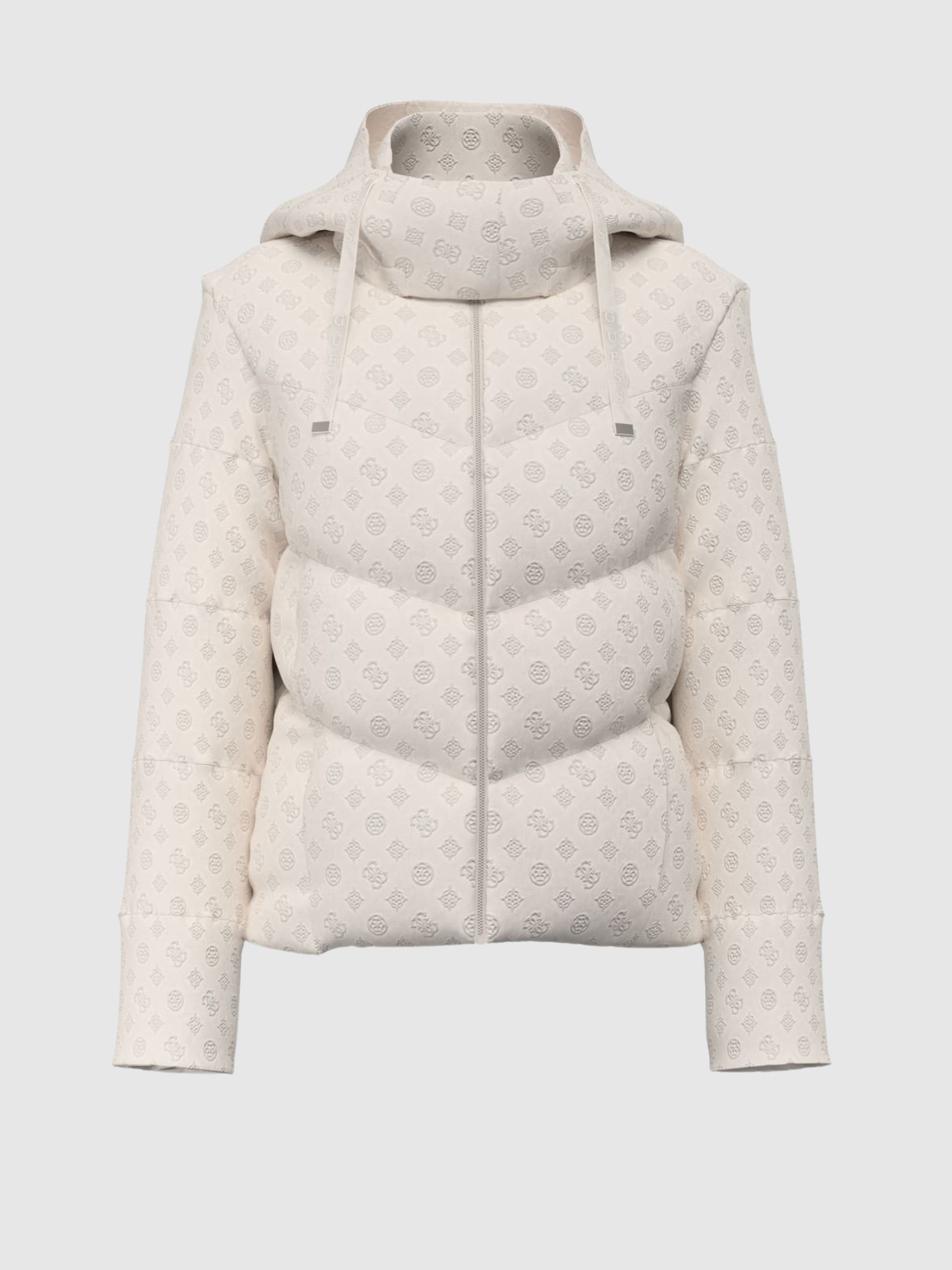 Kispo Guess Mulher New Daisy Crop Logo Puffer