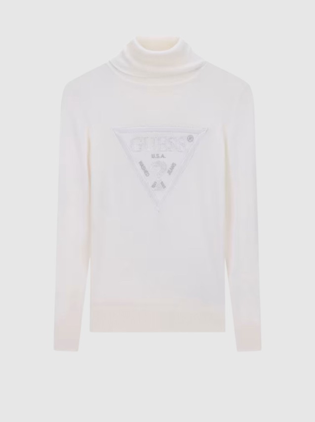 Camisola Guess Mulher Ls Tn Hallie Triangle Logo Swt