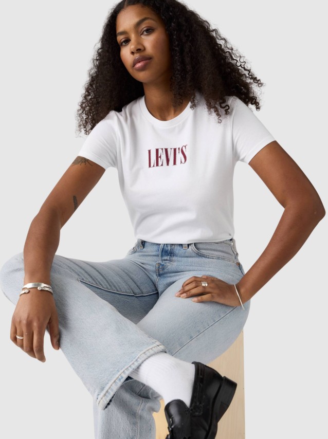 T-Shirt Levis Mulher The Perfect Tee Whites