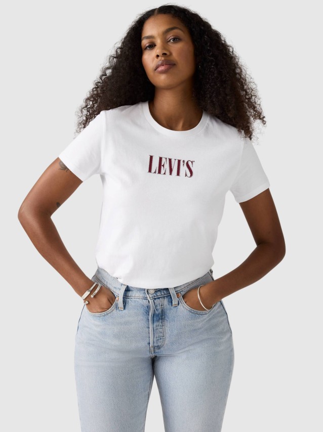 T-Shirt Levis Mulher The Perfect Tee Whites