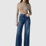 Jeans Levis Mulher Ribcage Wide Leg H223 Med Indigo - Worn In