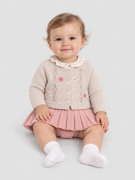 Conjunto 3 Peças Mayoral Menina Conj. Saia Tricô Conjunto 3 Peças Mayoral Menina Conj. Saia Tricô