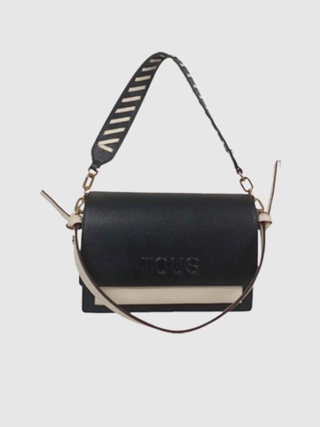 Mala Tous Mulher Bandolera M. Audree Saffiano Negro-Beige Mala Tous Mulher Bandolera M. Audree Saffiano Negro-Beige