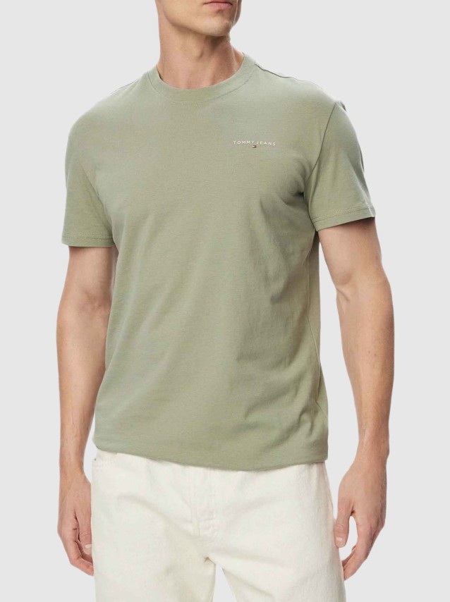 T-Shirt Tommy Jeans Homem Tjm Slim Linear Chest Tee Ext