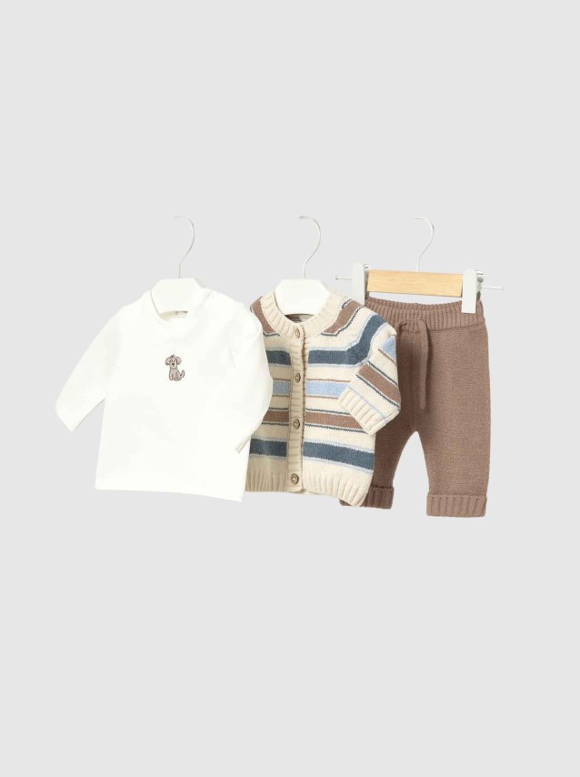 Conjunto Mayoral Menino Conj. Calça 3 Peças Tricô