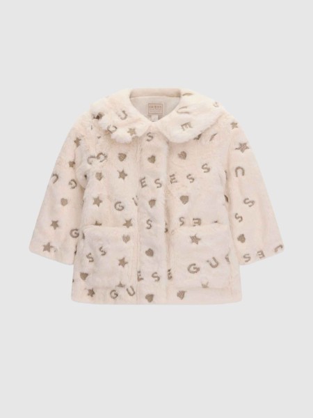 Casaco Guess Menina Faux Fur Ls Jacket W/zip Casaco Guess Menina Faux Fur Ls Jacket W/zip