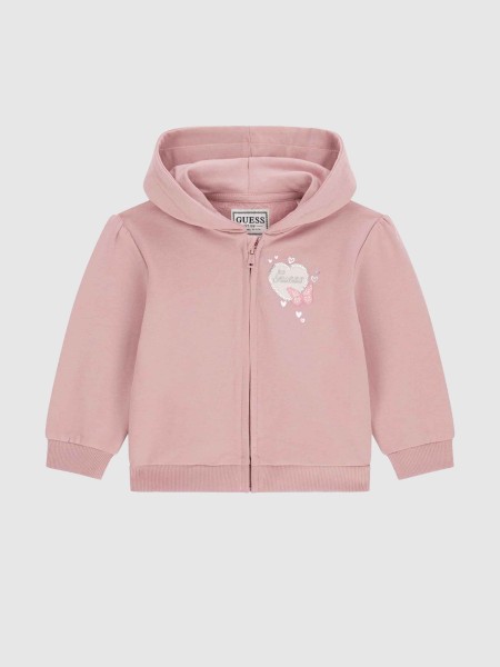 Casaco Guess Menina Hooded Ls Active Top W/zip Casaco Guess Menina Hooded Ls Active Top W/zip